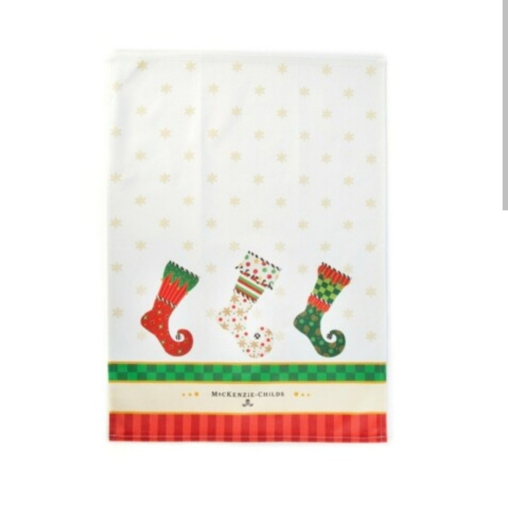 MacKenzie-Childs Elf Stockings Dish Towel